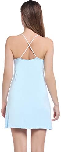 Joyaria Womens Spaghetti Strap Nightgowns - Comfortable Short Nighties for Sleepwear - Soft Cotton Fabric - Perfect for