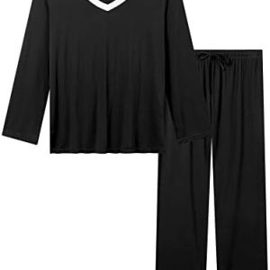 Joyaria Women's Bamboo Viscose Pajamas Set - Moisture-Wicking Sleepwear for Night Sweats, Soft & Lightweight (S-XXL)