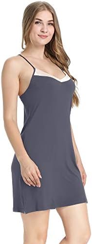 Joyaria Womens Spaghetti Strap Nightgowns - Comfortable Short Nighties for Sleepwear - Soft Cotton Fabric - Perfect for