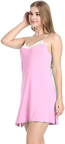Joyaria Womens Spaghetti Strap Nightgowns - Comfortable Short Nighties for Sleepwear - Soft Cotton Fabric - Perfect for