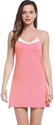 Joyaria Womens Spaghetti Strap Nightgowns - Comfortable Short Nighties for Sleepwear - Soft Cotton Fabric - Perfect for