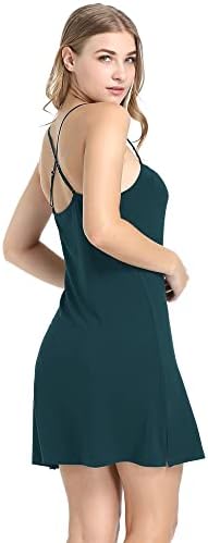 Joyaria Womens Spaghetti Strap Nightgowns - Comfortable Short Nighties for Sleepwear - Soft Cotton Fabric - Perfect for