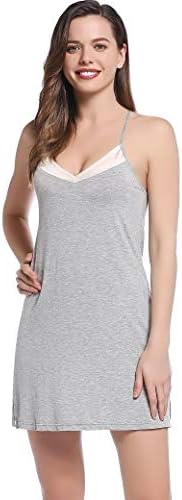 Joyaria Womens Spaghetti Strap Nightgowns - Comfortable Short Nighties for Sleepwear - Soft Cotton Fabric - Perfect for