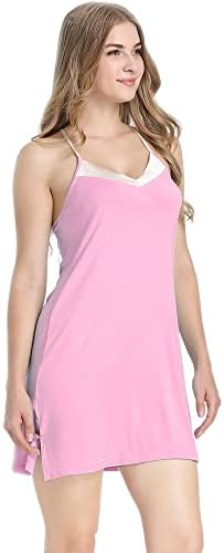 Joyaria Womens Spaghetti Strap Nightgowns - Comfortable Short Nighties for Sleepwear - Soft Cotton Fabric - Perfect for