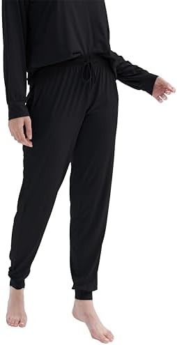 Joyaria Bamboo Pajamas for Women | Long Sleeve Jogger Set with Pocket & Drawstring | Soft & Comfortable Sleepwear | Perf