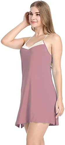 Joyaria Womens Spaghetti Strap Nightgowns - Comfortable Short Nighties for Sleepwear - Soft Cotton Fabric - Perfect for