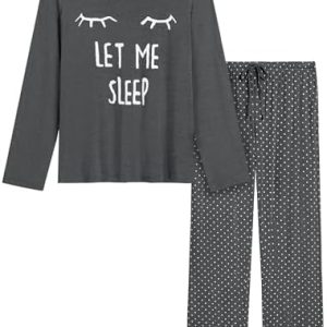 Joyaria Bamboo Viscose Pajama Set for Women | Super Soft & Comfy Cooling | Cute Printed Top & Polka Dot Pants with Pocke