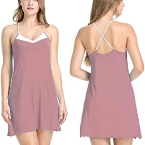 Joyaria Womens Spaghetti Strap Nightgowns - Comfortable Short Nighties for Sleepwear - Soft Cotton Fabric - Perfect for