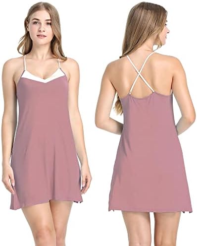 Joyaria Womens Spaghetti Strap Nightgowns - Comfortable Short Nighties for Sleepwear - Soft Cotton Fabric - Perfect for