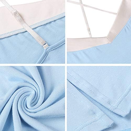 Joyaria Womens Spaghetti Strap Nightgowns - Comfortable Short Nighties for Sleepwear - Soft Cotton Fabric - Perfect for